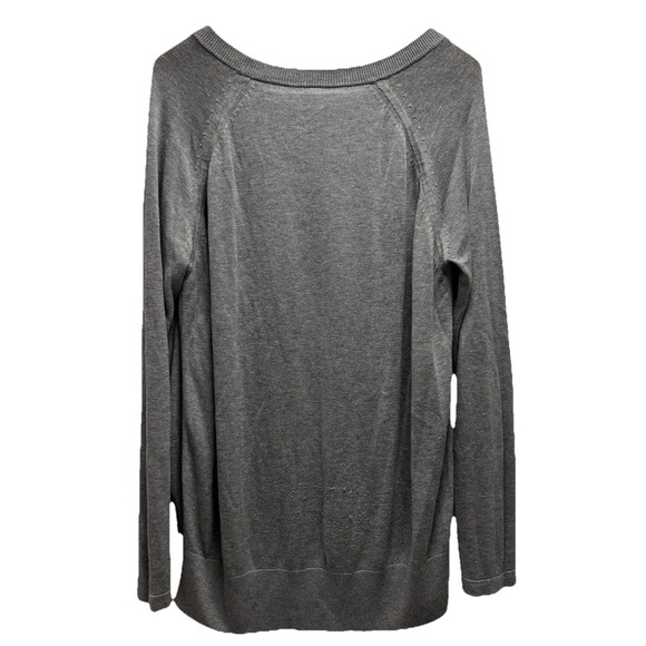 Lululemon Women' Size 10 Gray Cashmere Blend Knit Post Savasana Crewneck Sweater - Picture 3 of 5
